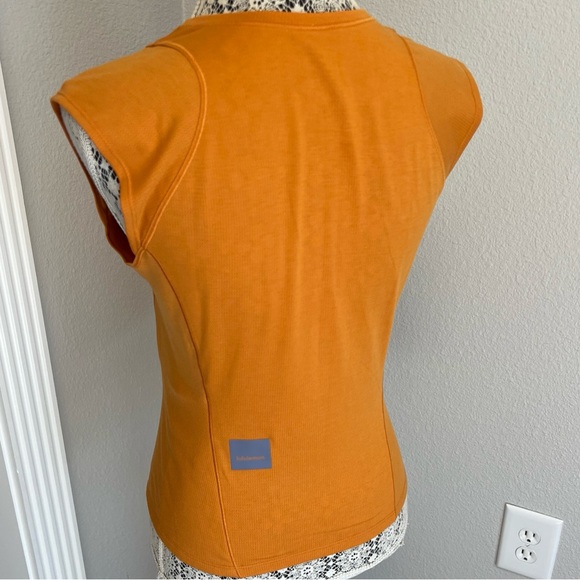 Lululemon Cap Sleeve Hiking Tank in Autumn Orange size 6 - Picture 9 of 10